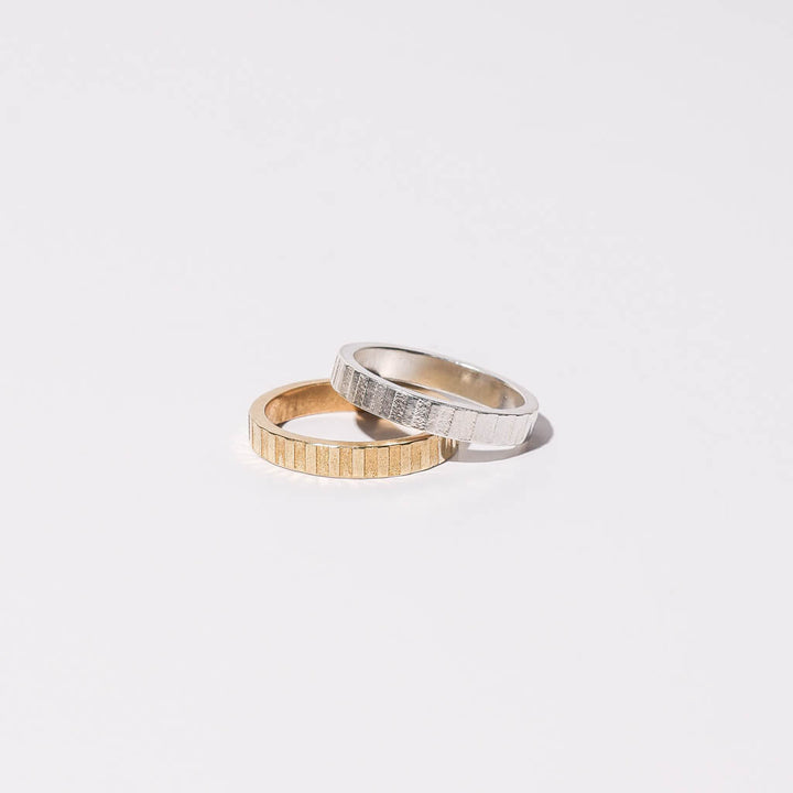 Ridge Band Ring - Brass or Sterling Silver