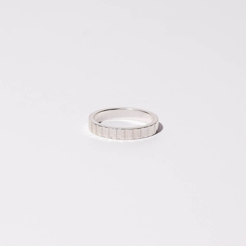 Ridge Band Ring - Brass or Sterling Silver