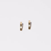 Ridge Arch Stud Earrings - Brass