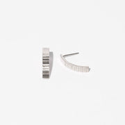 Ridge Arch Stud Earrings - Sterling Silver