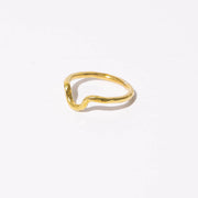 Arch Stacking Ring - Hammered Brass