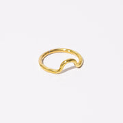 Arch Stacking Ring - Hammered Brass