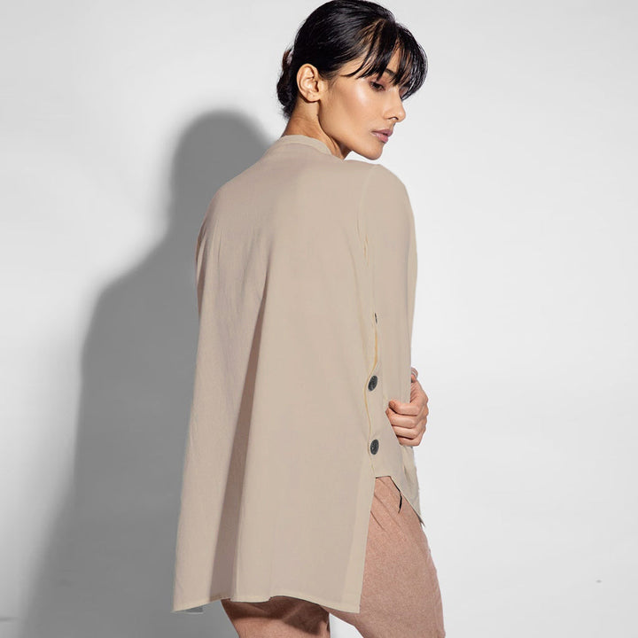 The Button Tunic - Oatmeal