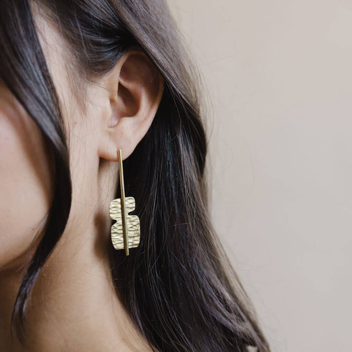 Cairn Cascade Earrings - Brass