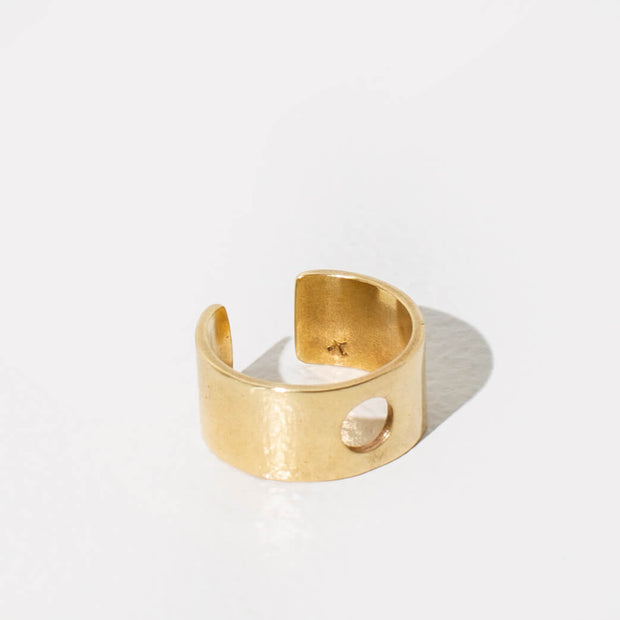 Circle Minimal Cuff Ring - Brass