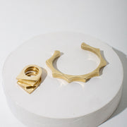 Crown Adjustable Bracelet - Brass
