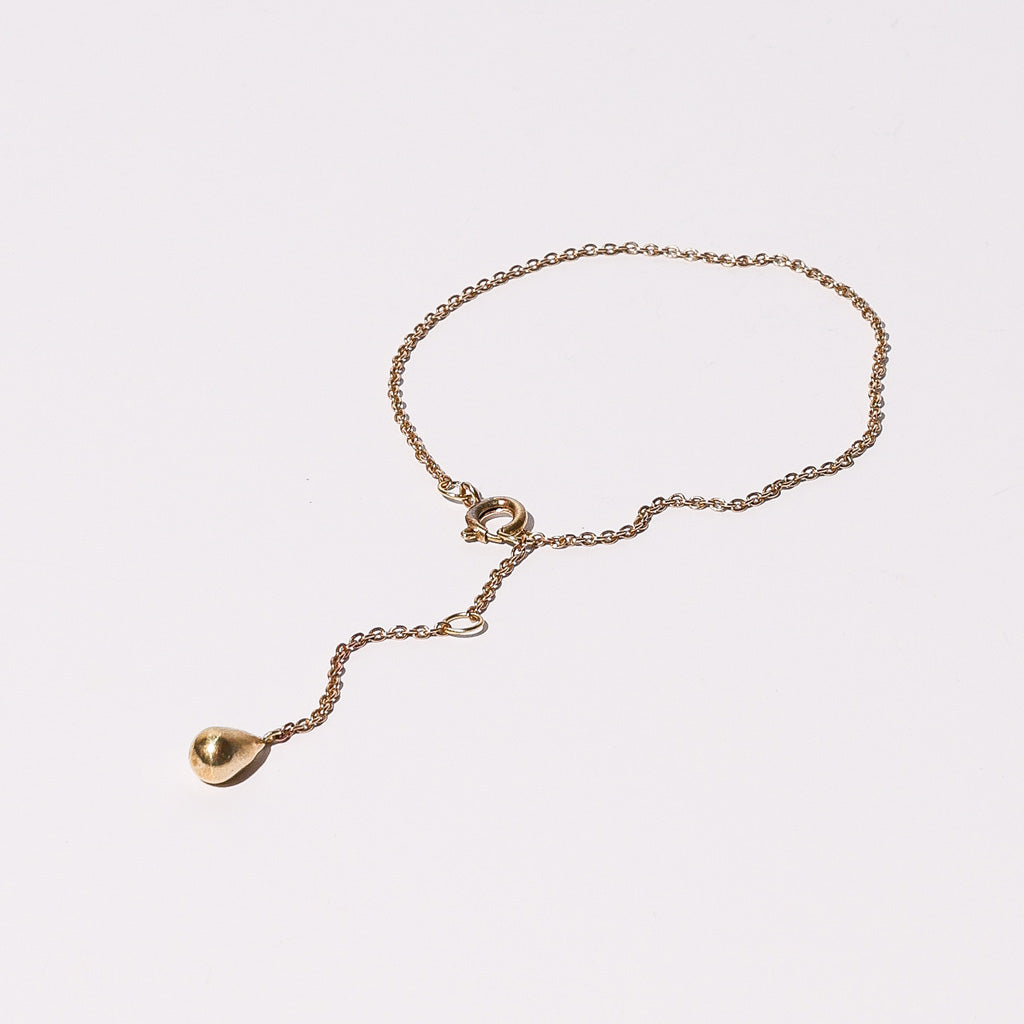 Pod Droplet Chain Bracelet - Brass