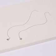 Pod Droplet Threader Earrings - Sterling Silver