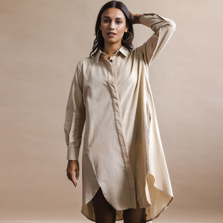 The Shirt Dress - Oatmeal