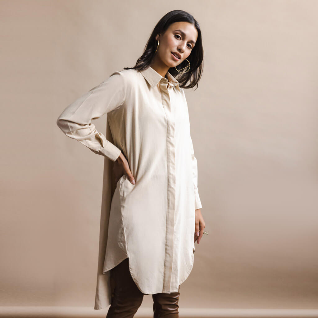 The Shirt Dress - Oatmeal