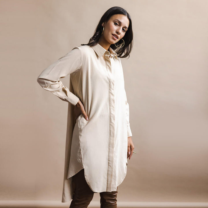 The Shirt Dress - Oatmeal