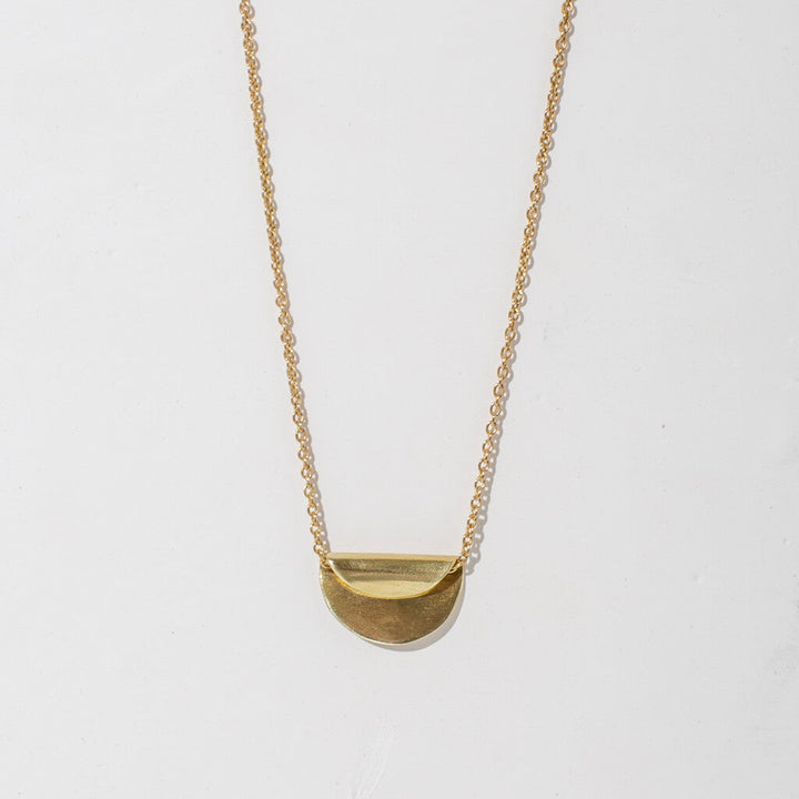 Enfold Necklace - Brass