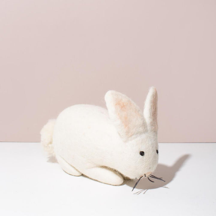 Hand Felted White Bunny