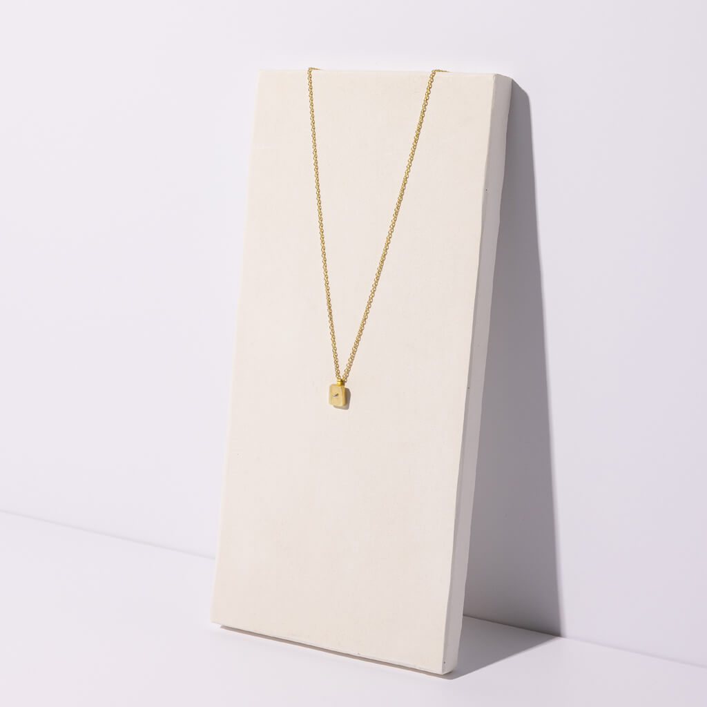 Granule Necklace - Brass + Sterling Silver