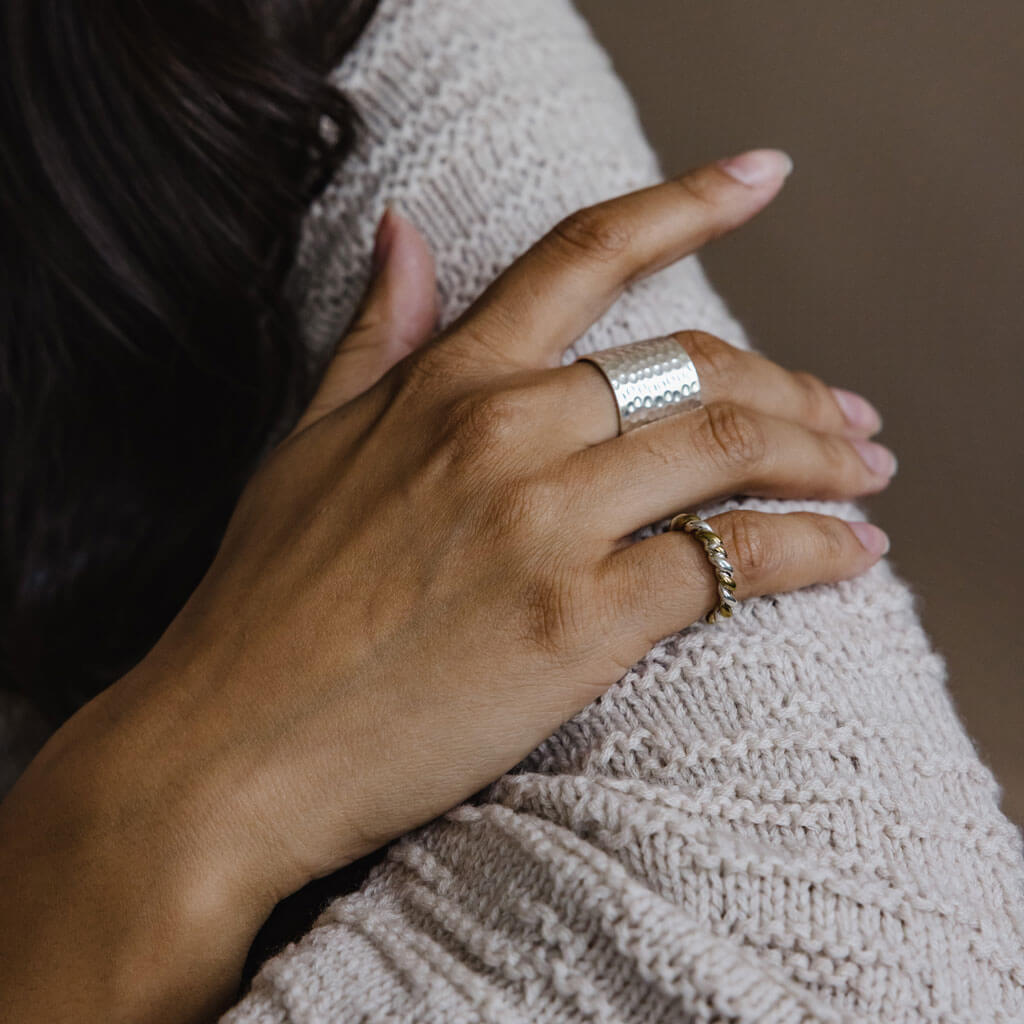 Adjustable Cuff Ring - Sterling Silver