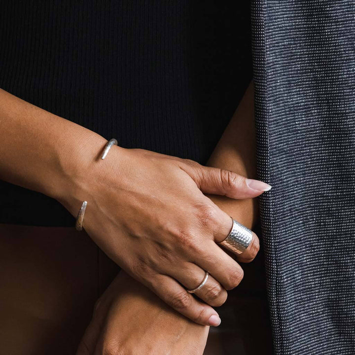 Simple Band Stacking Ring - Sterling Silver