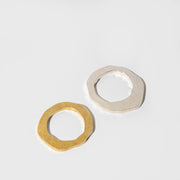 Organic Shape Ring - Hammered Brass