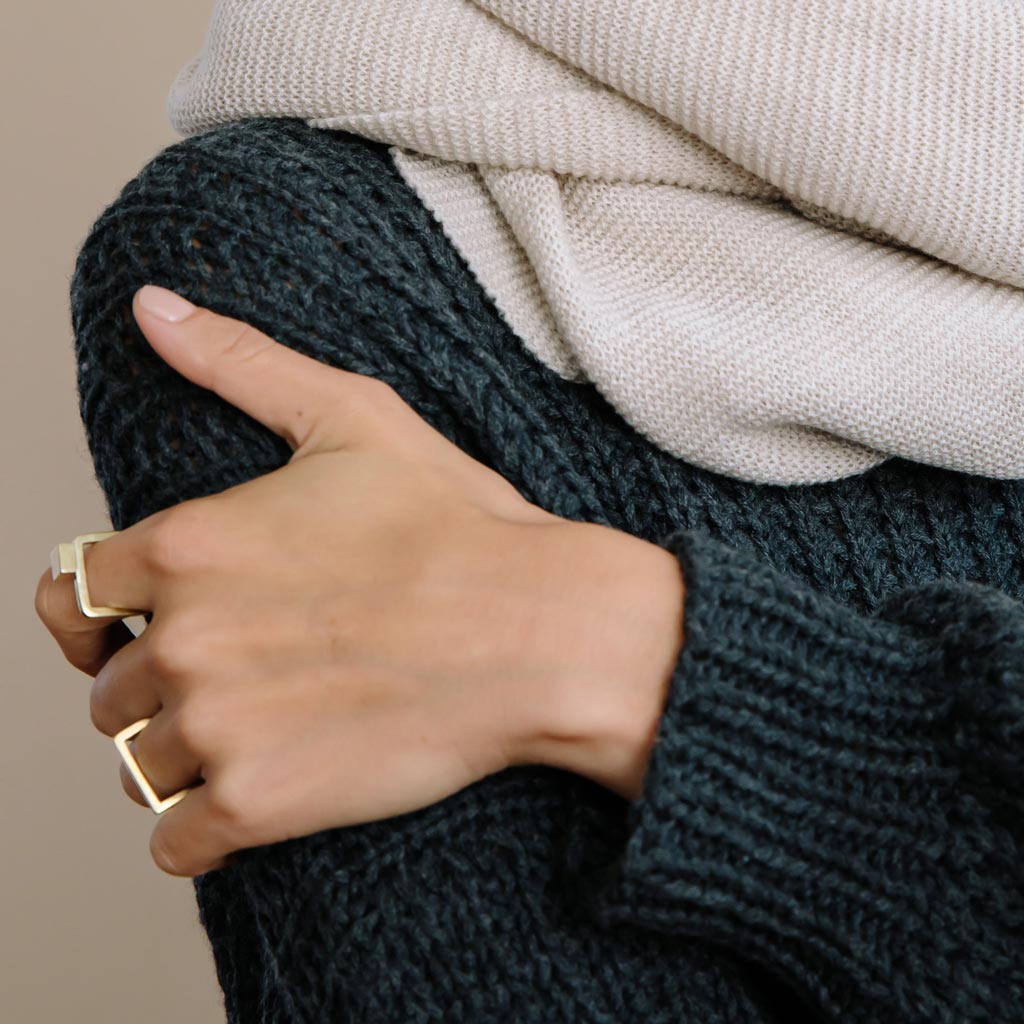 Minimalist Horizon Ring | Brass or Sterling