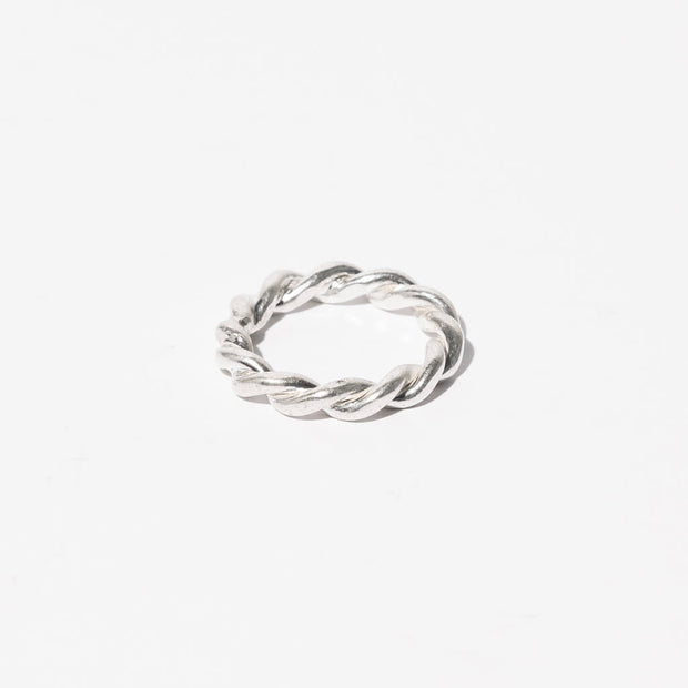 Large Rope Ring - Sterling Silver