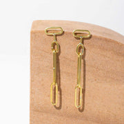 Loop Dangle Earrings - Brass