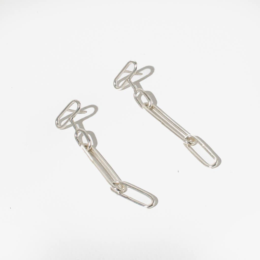 Loop Dangle Earrings - Sterling Silver