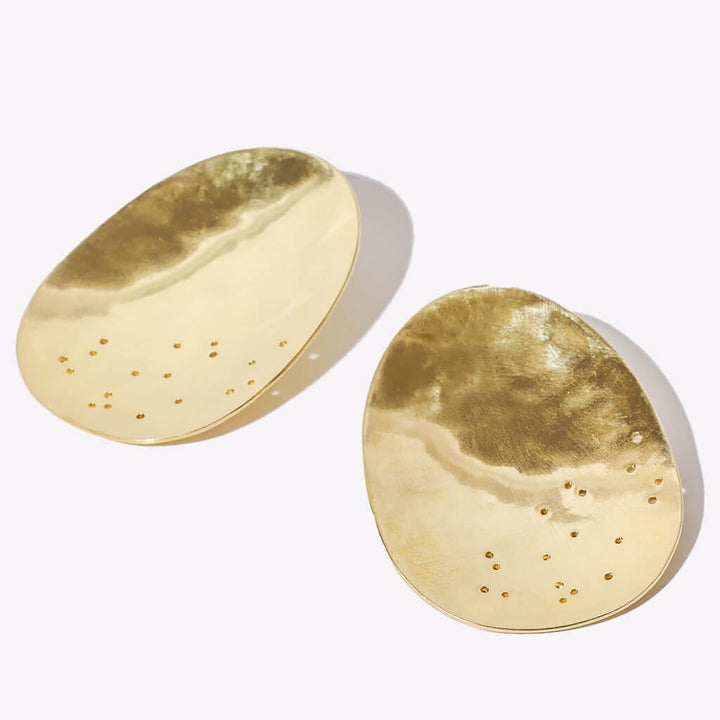 Origin Statement Earrings - Brass