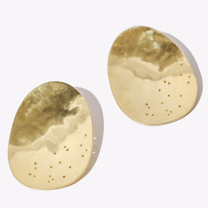 Origin Statement Earrings - Brass