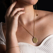 Oval Locket Necklace - Brass