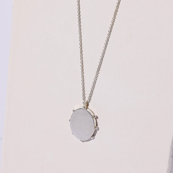 Oval Locket Necklace - Sterling Silver