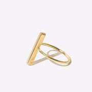 Long Oval Stick Ring - Brass