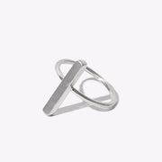 Long Oval Stick Ring - Sterling Silver
