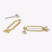 Piper Convertible Earrings - Brass + Sterling