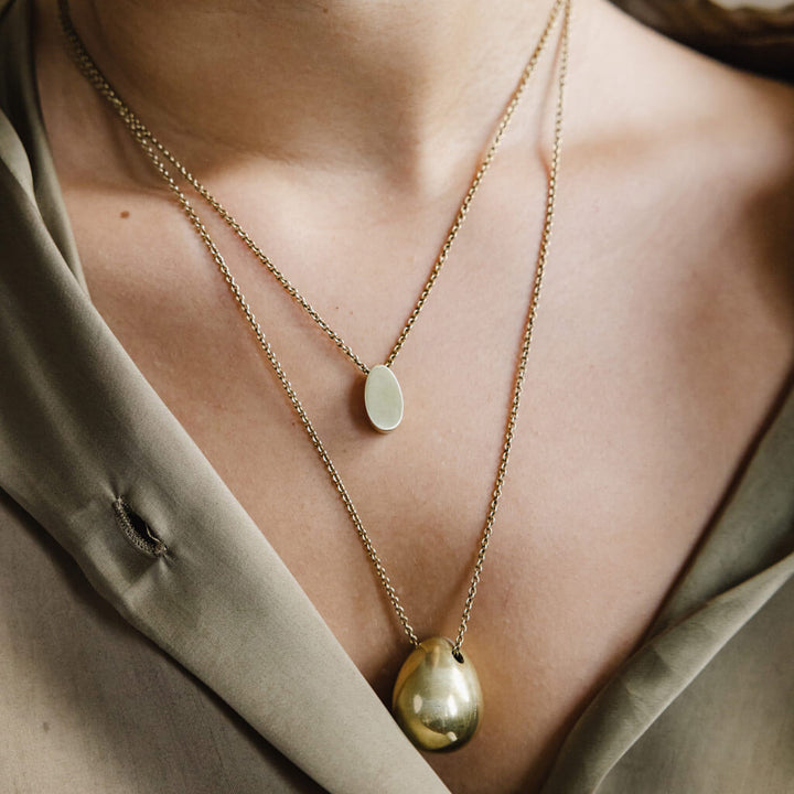 Pebble Necklace - Brass