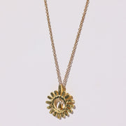Drops of Sun Charm Necklace - Brass