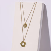 Drops of Sun Charm Necklace - Brass