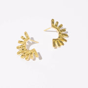 Ray Earrings - Hammered Brass