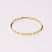 Thin or Medium Ridge Bangle Bracelet - Brass