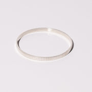 Thin or Medium Ridge Bangle Bracelet - Sterling Silver