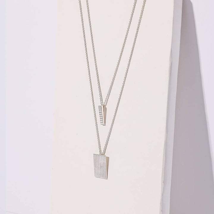 Ridge Charm Necklace - Sterling Silver