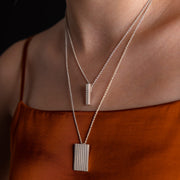 Ridge Charm Necklace - Sterling Silver