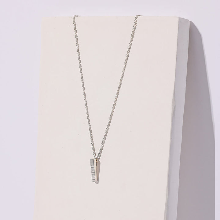 Ridge Charm Necklace - Sterling Silver