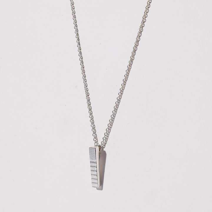 Ridge Charm Necklace - Sterling Silver