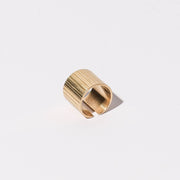 Ridge Adjustable Cuff Ring - Brass