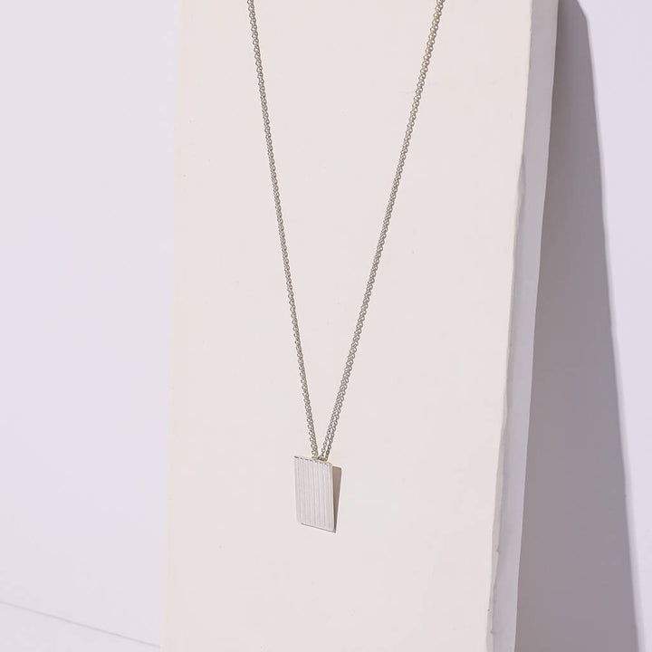 Ridge Locket Necklace - Sterling Silver