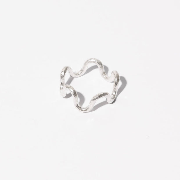 Wavy Band Ring - Sterling Silver