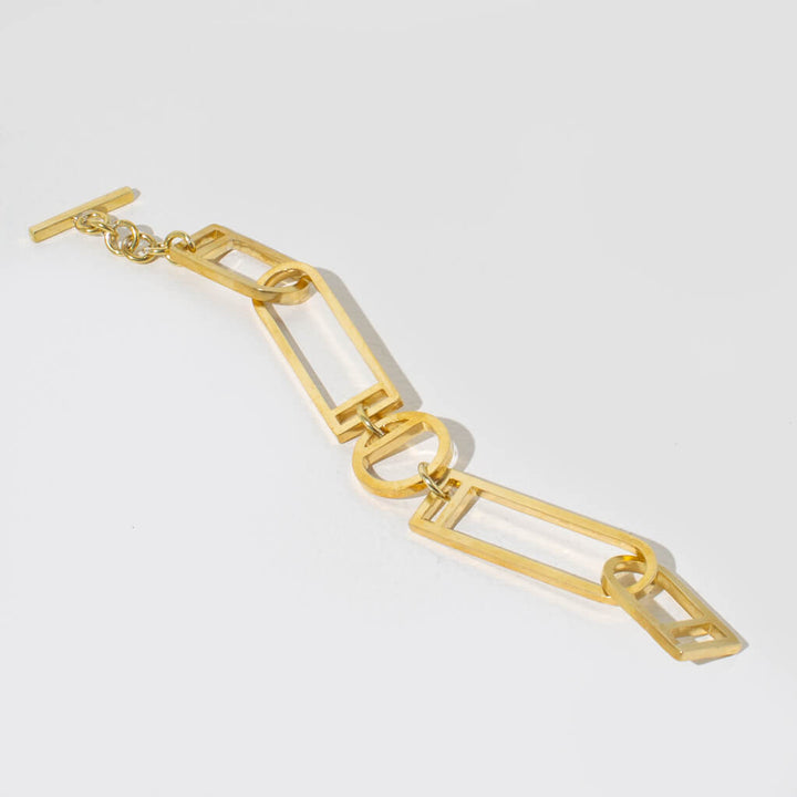 Window Link Bracelet - Brass