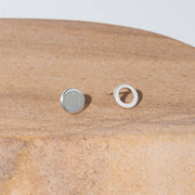 Circle Stud Earrings | Sterling