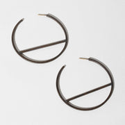 Embrace Hoop Earrings | Oxidized Brass