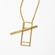 Foundation Lariat Necklace | Brass
