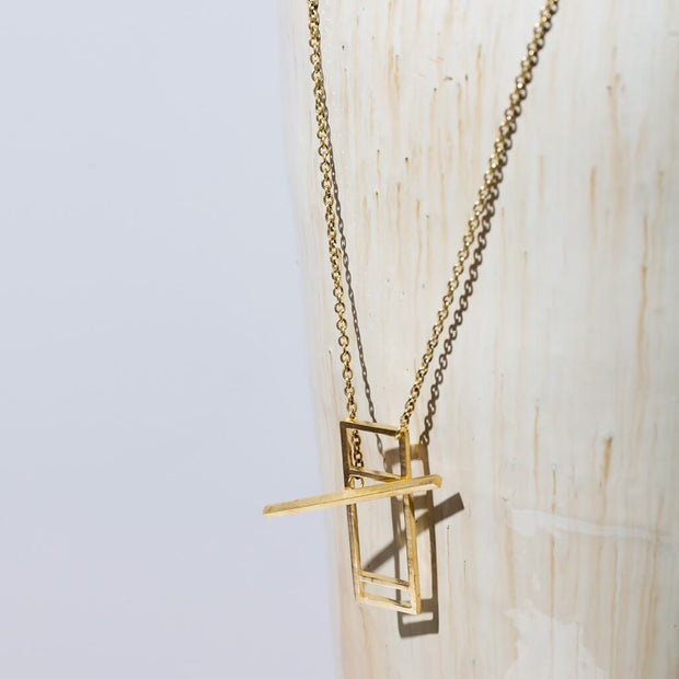 Foundation Lariat Necklace | Brass